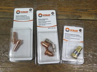 3 electrodos de piezas de corte por plasma Hobart #770791 770496 770402 ADAPTADOR DE PUNTA DE PUNTAS Foto 1 de 4