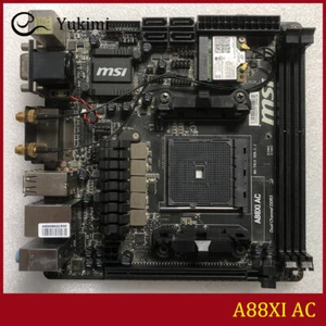 FOR MSI A88XI AC DDR3*2 32GB AMD FM2 HDMI DVI VGA Mini-ITX Motherboard Test OK - Picture 1 of 5