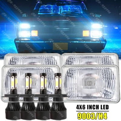 4X 4x6" Led Headlights For GMC C1500 2500 3500 K1500 K2500 K3500 1982-1986 Truck - Image 1 of 4