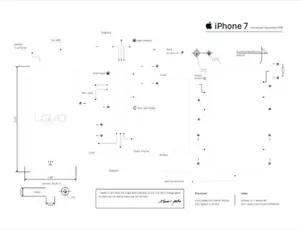 iphone X template teardown grid square art - Picture 1 of 1