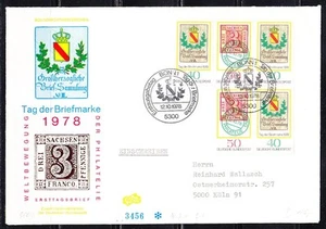 Germany 1978 Ersttag FDC cover Stamp Day and German Philatelists’ Meeting  - Picture 1 of 1