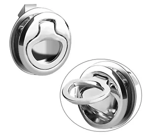 2X Lift Handle Turning Lock Marine Stainless Steel Floor Flush Pull Hatch Latch - Bild 1 von 6