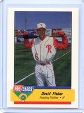 1994 FLEER PRO CARDS READING PHILLIES HAND SIGNED AUTO AUTOGRAPH  DAVID FISHER 