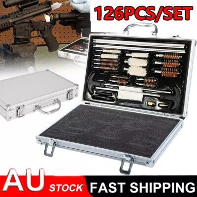 126PCS Universal Gun Cleaning Tools Set Pistol Rifle Shotgun Firearm Cleaner Kit - image 1 of 4