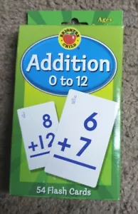 Flash Cards (Addition 0 bis 12) 54 Karten von Brighter Child NEU in Box Versand KOSTENLOS - Bild 1 von 4