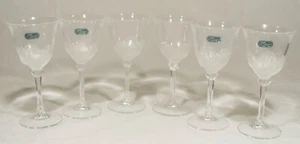 Set 6 Cristal D'Arques Durand Florence Wine Liquor Frosted Petal Glasses France - Picture 1 of 9