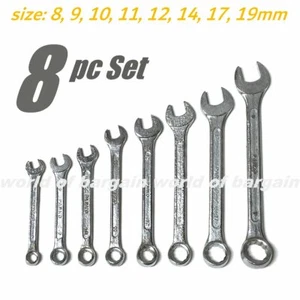 8 pc Set PARKO Combination Spanner Closed/Open Wrench Metric Size Auto Car Tool - Bild 1 von 5