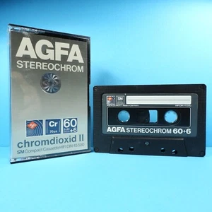 🔴 1x AGFA Stereochrom 60+6 * IEC II Type 2 * Tape Cassette Kassette *NEW* 1980 - Picture 1 of 3