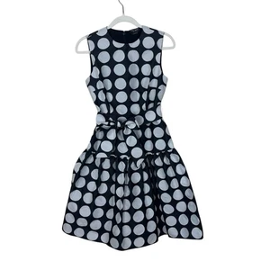 Kate Spade New York Julia Art Dot Jacquard Dress Black & White Women’s Size 4 - Picture 1 of 12