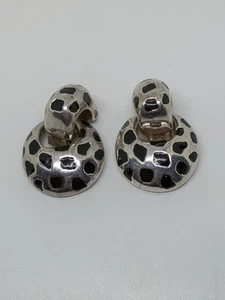 SSD Sterling Silver 925 Animal Print Clip On Earrings - Picture 1 of 5