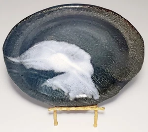 Muirfield Wabi Sabi Japón Esmalte Mate Moteado B-6 Heyan Tazón Poco Profundo Japón De Colección - Imagen 1 de 9