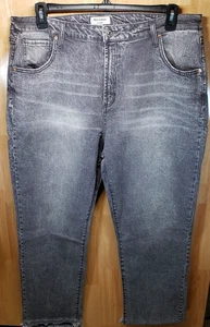 Juicy Couture Women’s Jeans Size 18W Gray Frayed Hem Straight Leg NWT 99% Cotton - Picture 1 of 13