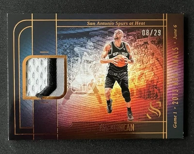 Parche Panini Silhouette Tim Duncan 2013 Finales NBA 2024-25/29 USADO EN EL JUEGO #FM-TIM Foto 1 de 2