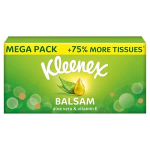 Kleenex Balsam Tissues MEGA Box 75% more tissues 112 Sheets - Picture 1 of 5