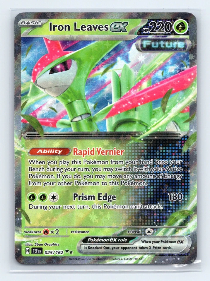 Iron Leaves ex 025/162 SV05: Temporal Forces Pokémon TCG NM - Image 1 of 2