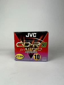 10 X JVC CD-R80 CD-RA80 10 Audio Music CD-R Blank Recordable Disc 80 Mins - Afbeelding 1 van 6