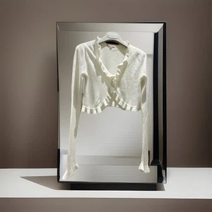 CARDIGAN CHRISTMAS GIRLS12YR PARTY JOHN LEWIS CROPPED IVORY BEADS SPARKLY RRP£24 - Picture 1 of 12