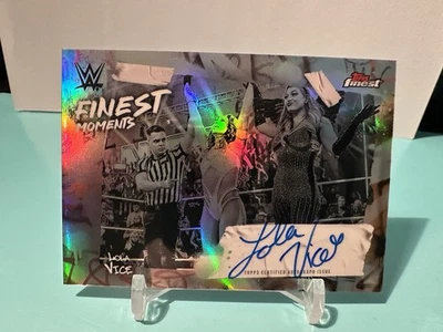 2025 Topps Finest WWE Lola Vice Finest Moments Auto #FMS-VIC NXT - Image 1 of 2