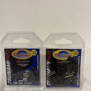 Tsunami Pro Copper Double Leader Sleeves 1.3 mm 1.9 mm Packs Of 25 - Picture 1 of 4
