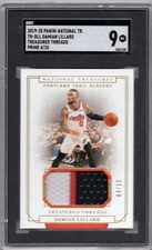 2019-20 Panini National Treasure Treasured Threads Damian Lillard Prime 04/10