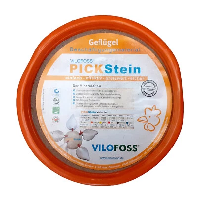 Vilofoss Pickstein MEDIUM 8 kg Pickschale Geflügelfutter Vilomix Hühnermineral  - Bild 1 von 2