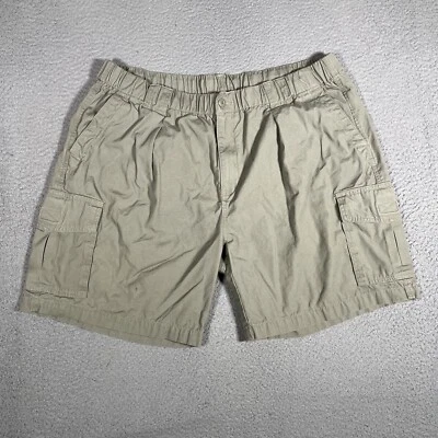 Tommy Bahama Shorts Mens XXL Gray Relax 7" Cargo 100% Cotton Elastic Waist Logo - Image 1 of 4