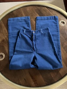 Vintage 70’s Roadrunner Kid’s Flared Bell Bottom Pants Blue Size 6 - Picture 1 of 4