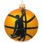 Basketball Player Dunk Glass Ball Christmas Sports Ornament 3.25 Inches
