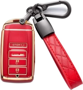 faux leather Car Key Fob Case Cover Holder compatible with acura - Foto 1 di 5