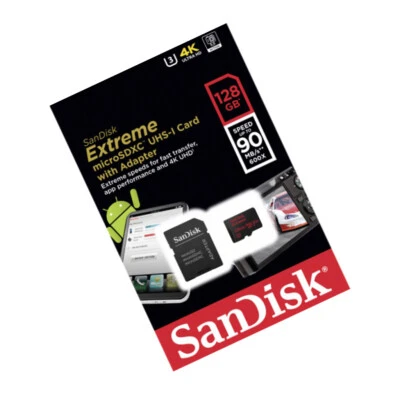 Sandisk 128GB Micro Extreme YI 4K SD card for YI Technology 4K+ Action Camera - Image 1 of 4