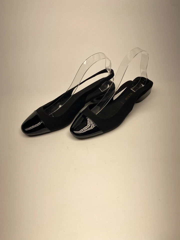 Ballet Anne Klein para mujer Nia negro con honda trasera talla 11 Foto 1 de 4