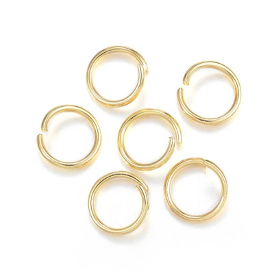 200pcs Stainless Steel Jump Rings Golden Open Rings for Keychain Pendant Making - Image 1 of 2