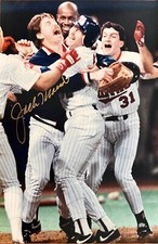 Minnesota Twins 1991 World Series Game 7 ORIGINAL Photo Jack Morris Auto HOF