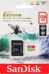 NEW: 128GB SanDisk Extreme Micro SD 160MB/s A2 U3 4K Memory Card & Adapter - Picture 1 of 16