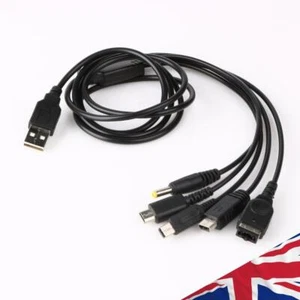 5 In1 USB Charging Cable Cord 1.2m/4 Ft for Nintendo NDSL / NDS NDSI XL 3DS - Picture 1 of 5