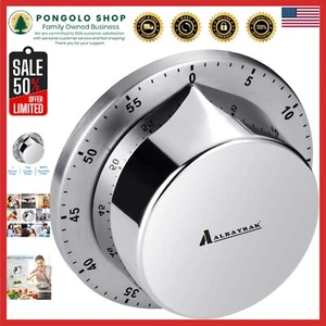 Eco-Friendly Stainless Steel Cooking Timer - Magnetic, Loud Alarm, 11 Settings - Picture 1 of 11