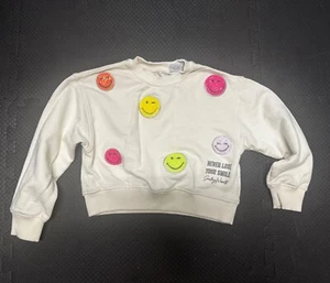 zara sweatshirt kids girl size 8-9, smiley world 100 % cotton - Picture 1 of 1