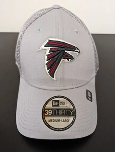 New Era Atlanta Falcons 39THIRTY Hat Primary NFL Logo Gray Football Medium-Large - Picture 1 of 4