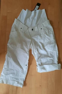 * Shorts mama licious Schwangerschaft kurz weiss, Gr. S + M Umstandsmode Sommer - Bild 1 von 4