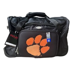 MOJO Clemson Tigers 2-Wheel Rolling Duffle Bag Carry-on Travel Luggage 22" NWT - Picture 1 of 12