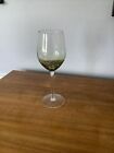 Pier 1 Crackle White Wine Glass Olive Green