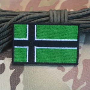 PARCHE DE BUCLE DE GANCHO TÁCTICO BANDERA VIKINGA VINNLAND INSIGNIA BORDADA VERDE - Imagen 1 de 4