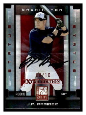 2008 Donruss Elite Extra Edition #179 J.P. Ramirez Signature Status #/10 - Image 1 of 2