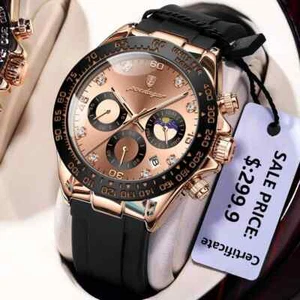 Men Wristwatch Waterproof Chronograph Date Men's Watch Man Watches Quartz Watch - Picture 1 of 12