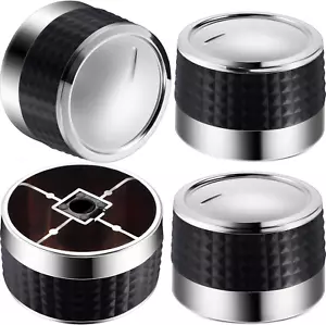 4 Pack BBQ Grill Control Knobs Replacement Stainless Steel D Valve Switches - Picture 1 of 12