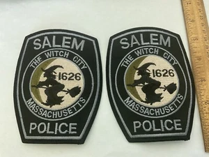 Salem MA. Police Subdued Patch Coleccionable Set 2 Piezas Tamaño Completo y Nuevo - Imagen 1 de 2