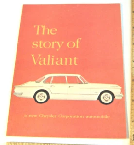 THE STORY OF VALIANT~A NEW CHRYSLER CORPORATION AUTOMOBILE BROCHURE - Picture 1 of 8