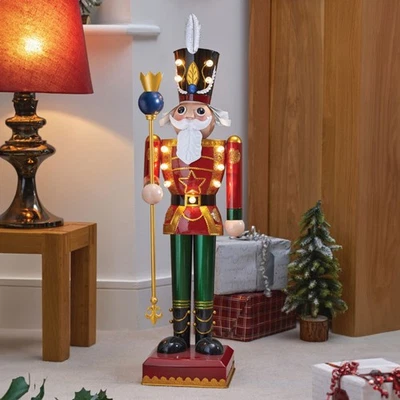 Three Kings Christmas Lit Metal Nutcracker Traditional 80cm - Image 1 of 4