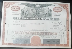 USA. Pan American World Airways INC, 10 Aktien Anleihe Aktienzertifikat Jahr 1973 - Bild 1 von 9
