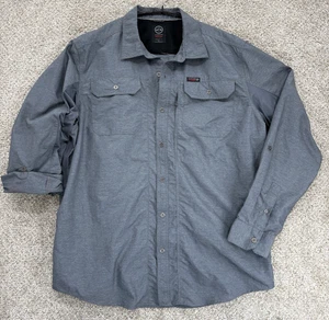 Wrangler ATG Shirt Mens XL Gray Roll Tab Sleeve Vented Lightweight All-Terrain - Picture 1 of 12